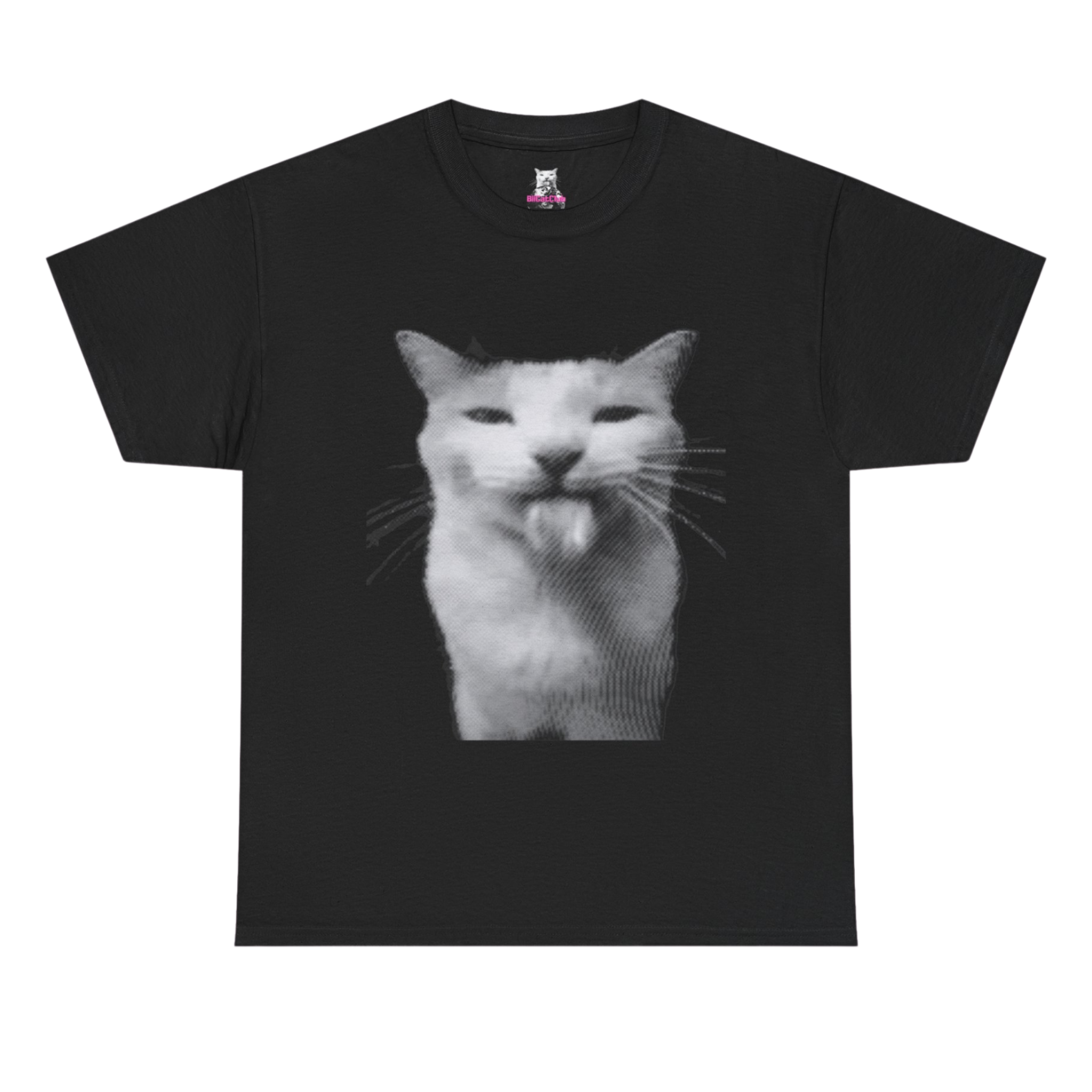 Tongue Cat T-Shirt — Vintage Meme Cat Tee