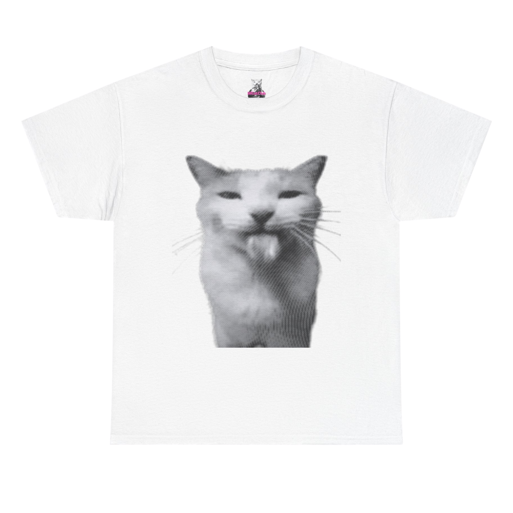 Tongue Cat T-Shirt — Vintage Meme Cat Tee